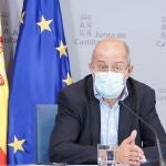 El vicepresidente, portavoz y consejero de Transparencia, Ordenación del Territorio y Acción Exterior, Francisco Igea, comparece en rueda de prensa posterior al Consejo de Gobierno.