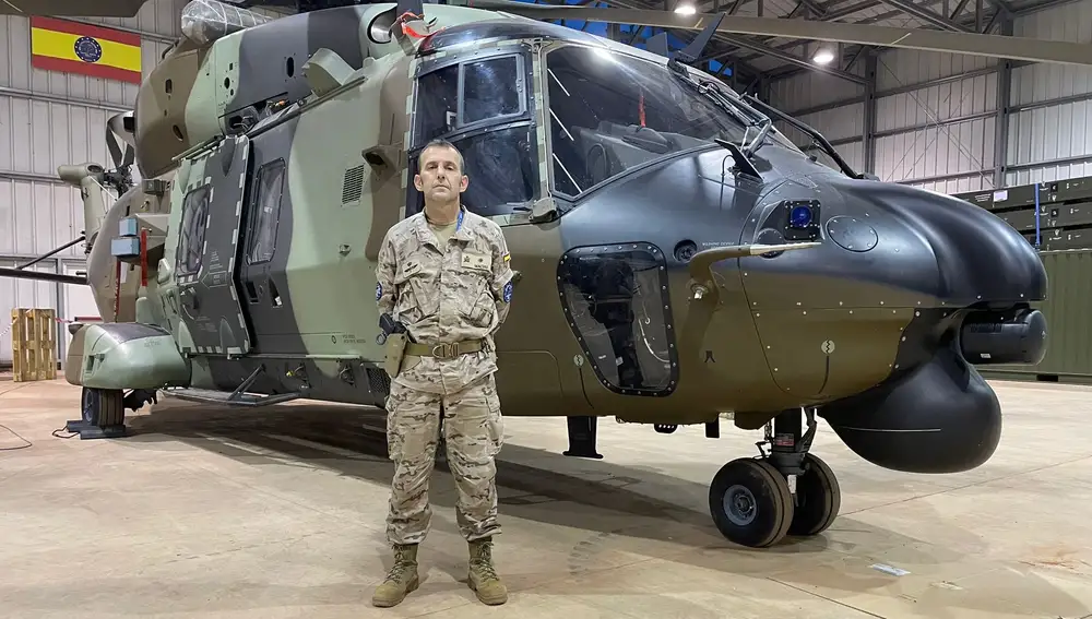 Comandante Miguel Ángel Rodríguez Macías, jefe de la unidad de helicópteros española en la misión EUTM Mali