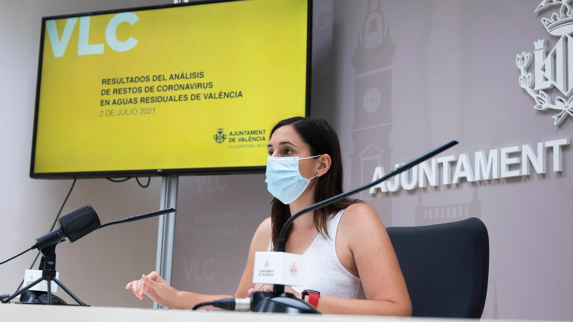 La concejal del Ciclo Integral del Agua, Elisa Valía advierte del repunte de la presencia de covid en las aguas residuales