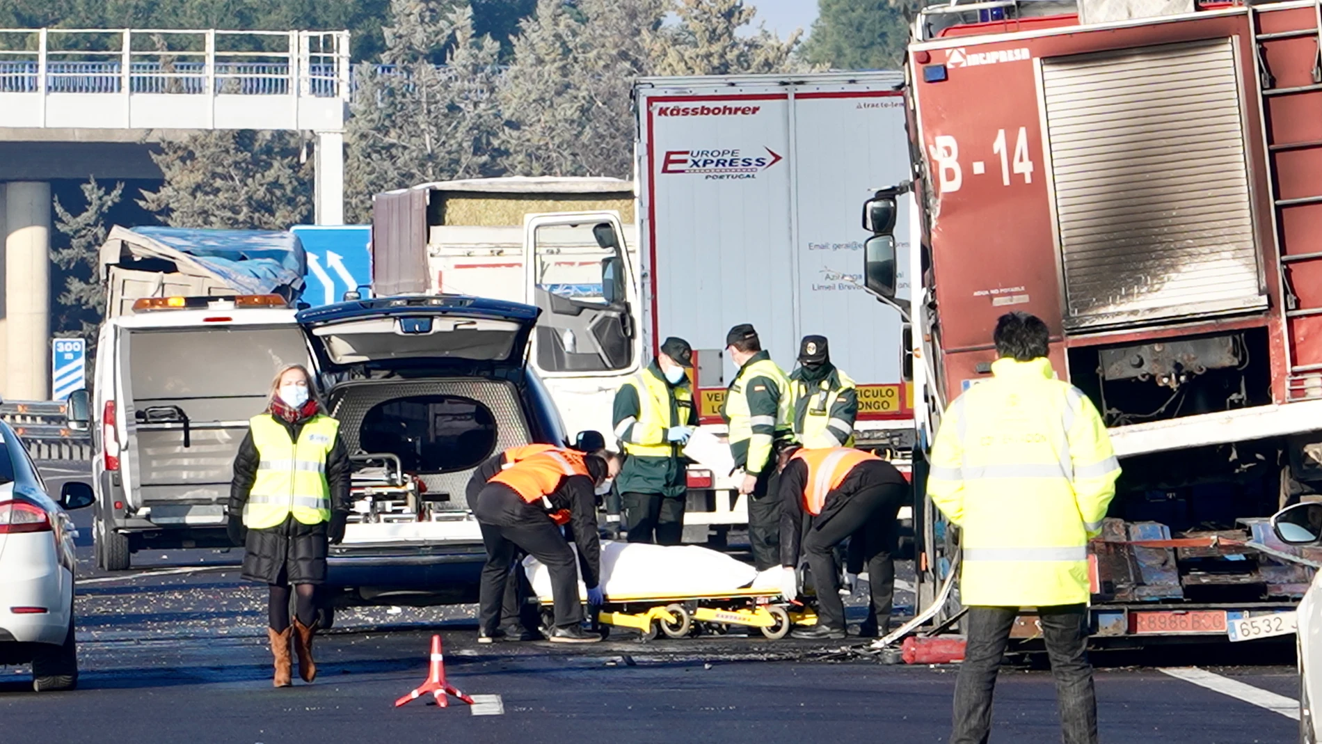 Uno de los accidentes mortales en el año 2021, el ocurrido en la localidad vallisoletana de Tordesillas