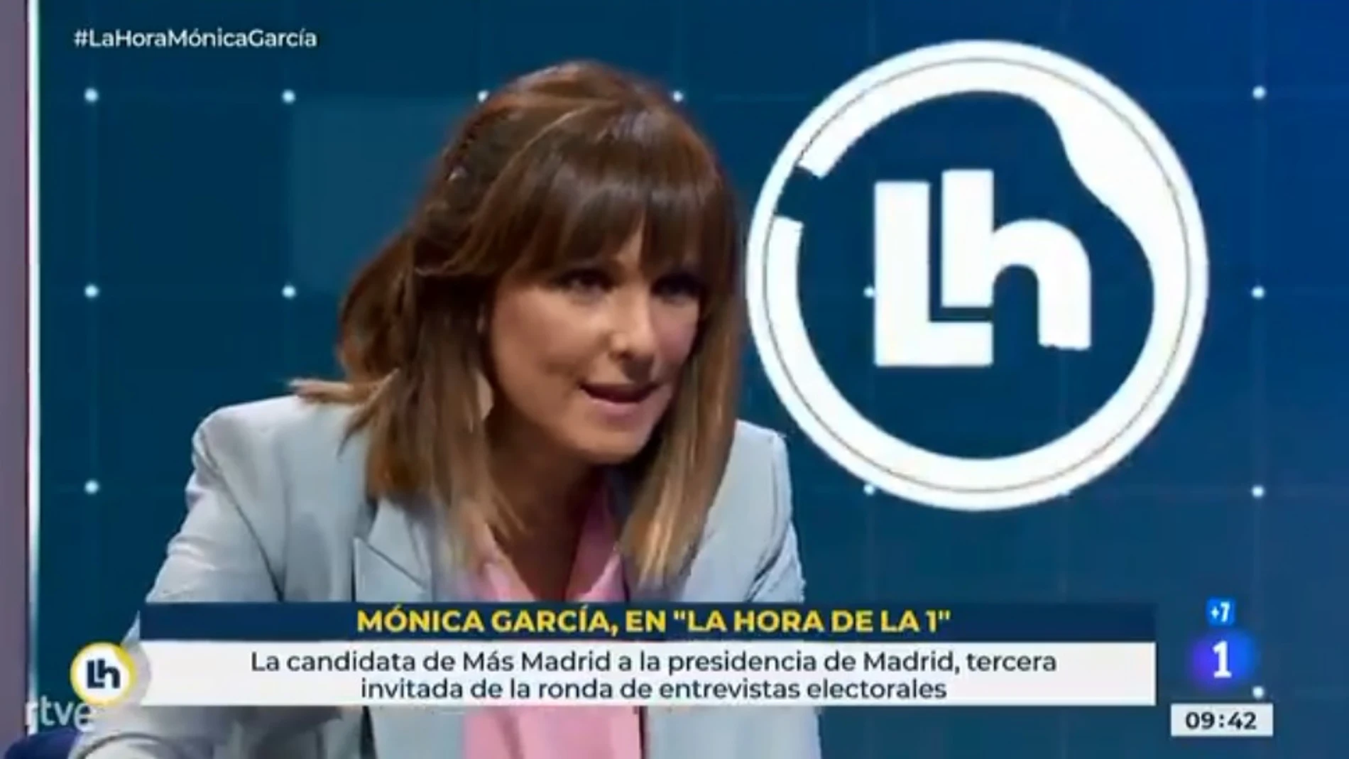 Mónica López en uno de sus últimos programas