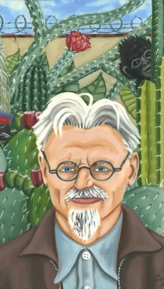 Retrato que Frida Kahlo realizó de Trotski