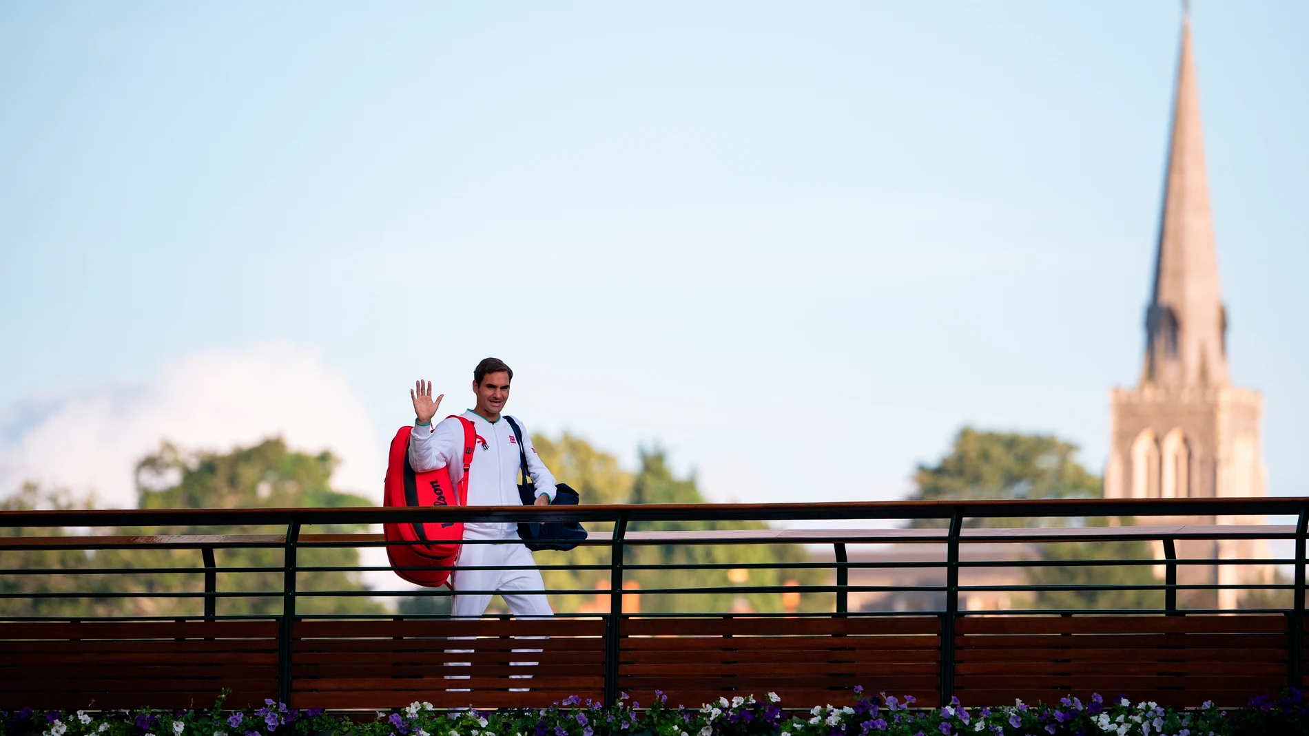 Roger Federer, antes de su último partido en Wimbledon