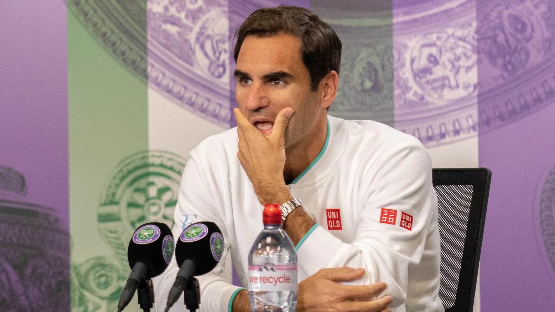 Roger Federer, después de su último partido en Wimbledon