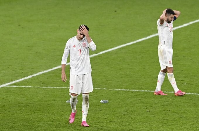 Morata y Jordi Alba lamentan la eliminación de España
