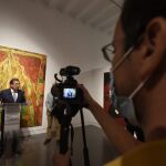 El presidente de la Fundación Cajasol, Antonio Pulido, durante la presentación de la muestra