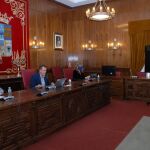 El presidente de la Diputación de Zamora, Francisco José Requejo, durante una reunión sobre los Fondos Europeos