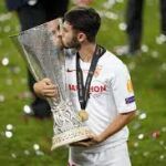 José Alonso Lara con el Sevilla.