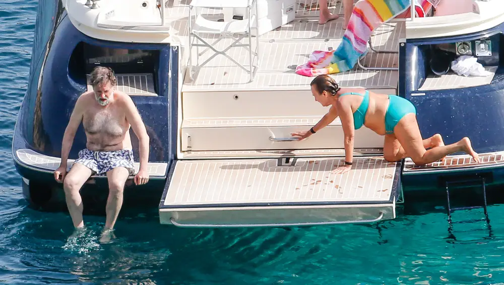 Former Spain President Mariano Rajoy and Elvira Fernandez on holidays in Ibiza