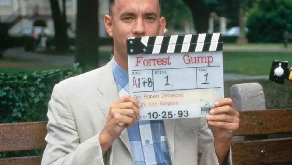 Tom Hanks, durante el rodaje de &quot;Forrest Gump&quot;