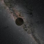 Recreación artística de un planeta interestelar.
