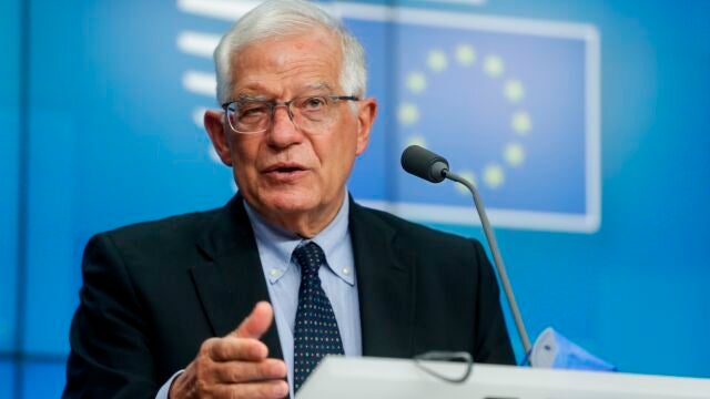 El jefe de política exterior de la UE, Josep Borrell, durante una rueda de prensa en Bruselas