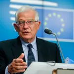 El jefe de política exterior de la UE, Josep Borrell, durante una rueda de prensa en Bruselas