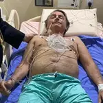 Jair Bolsonaro, en el hospital de Brasilia