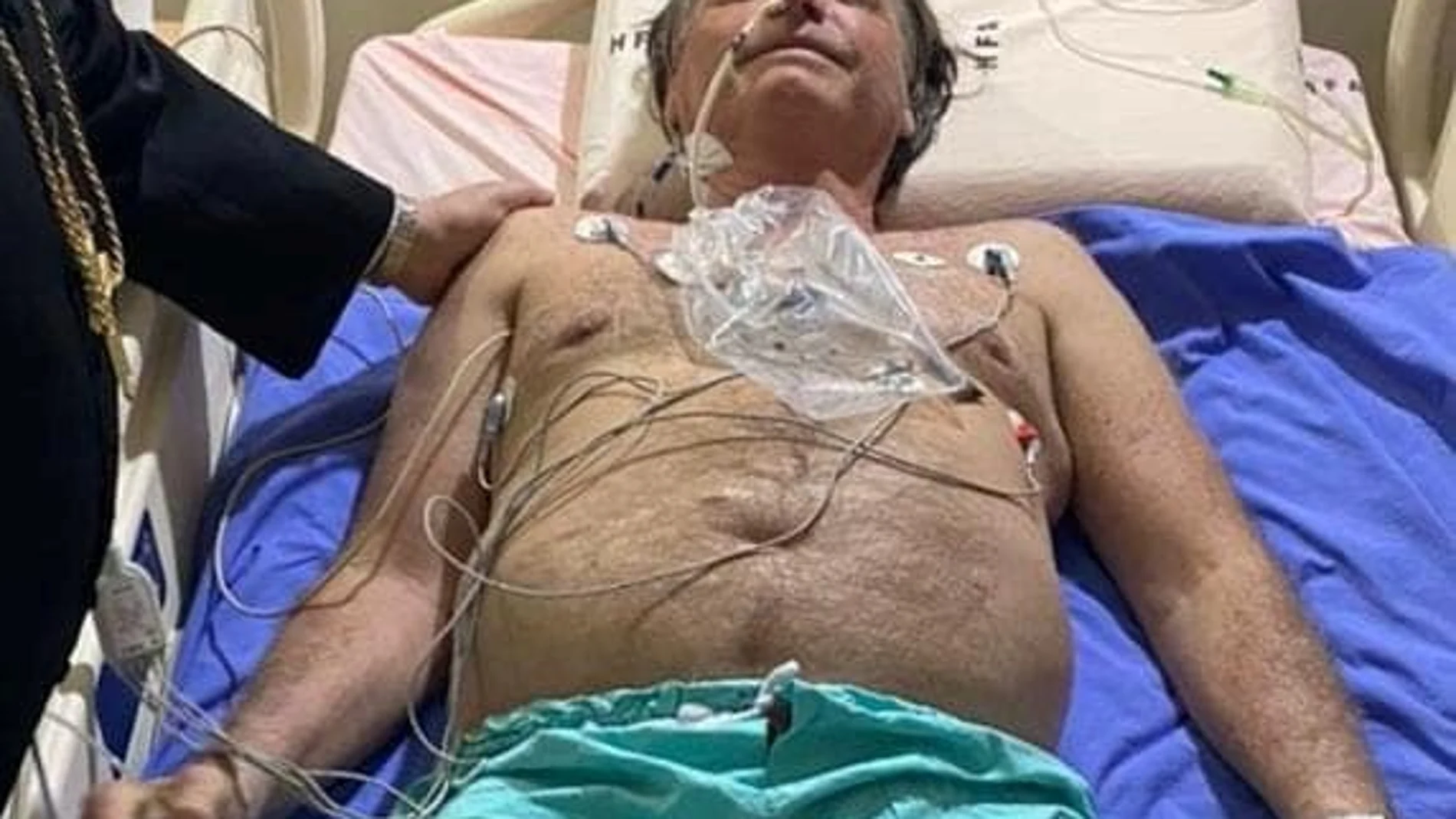 Jair Bolsonaro, en el hospital de Brasilia
