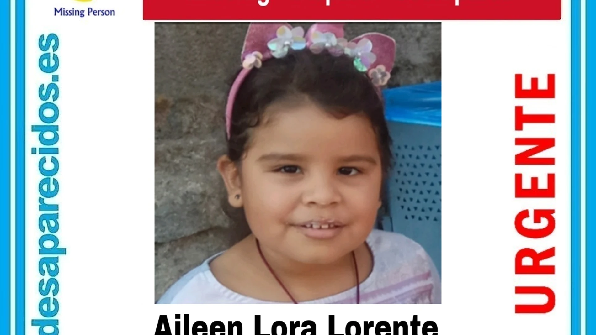 Imagen de la menor difundida por la asociación SOS Desaparecidos para su búsqueda