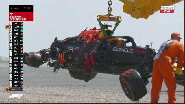 El coche de Verstappen