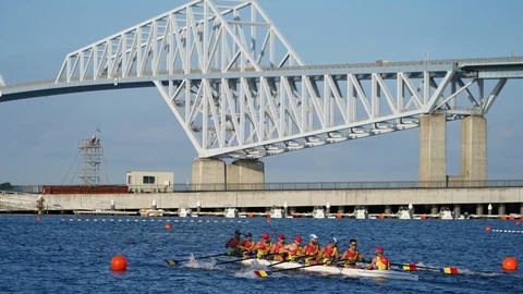 Entrenamientos en el Canal Sea Forest de Tokio