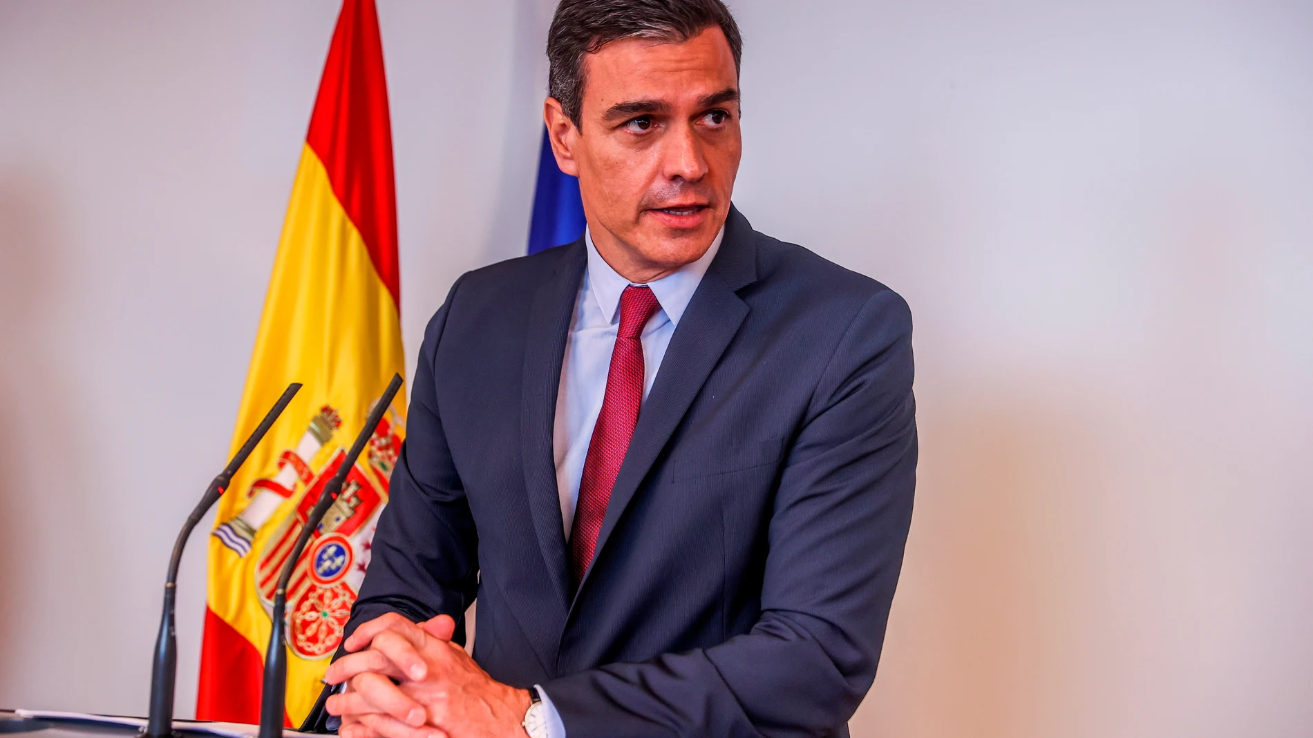 El presidente del Gobierno, Pedro Sánchez, durante su viaje oficial a EE UU