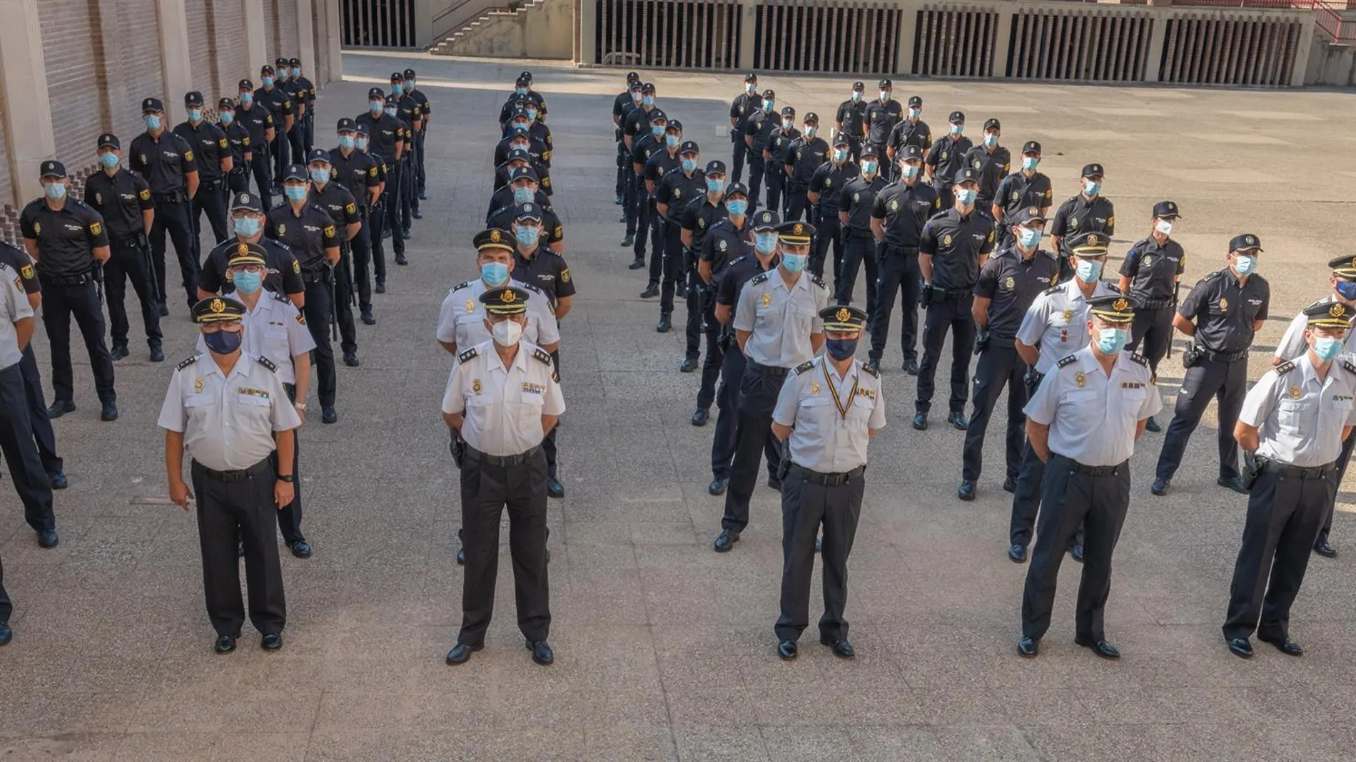 Imagen de los nuevos agentes de la Policía Nacional en prácticas