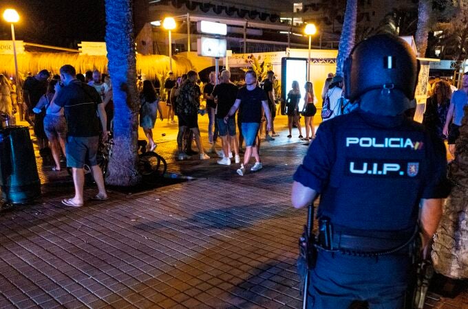 Control policial viernes en el Arenal de Palma de Mallorca