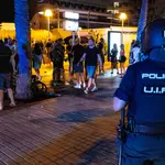 Control policial viernes en el Arenal de Palma de Mallorca