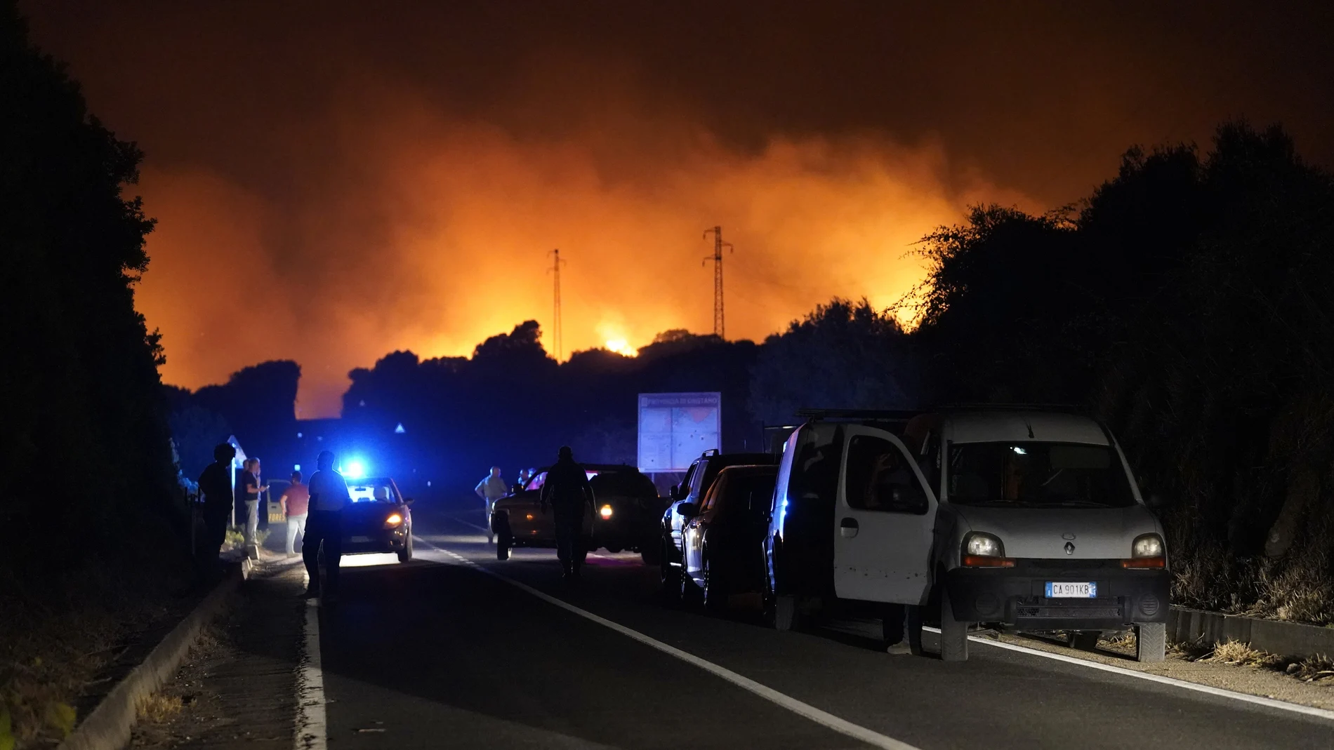 Incendio en Cerdeña