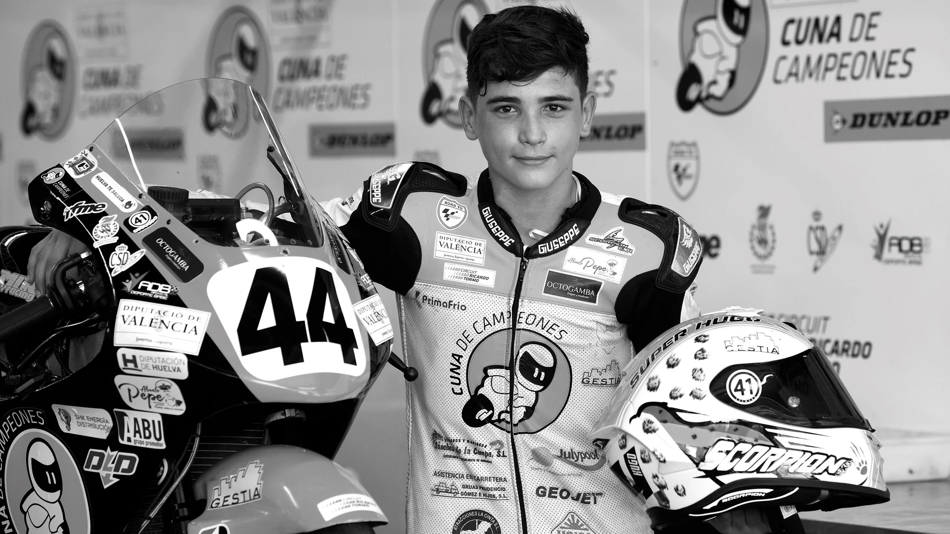 Foto tomada el 12 de junio del piloto onubense Hugo Millán, de 14 años