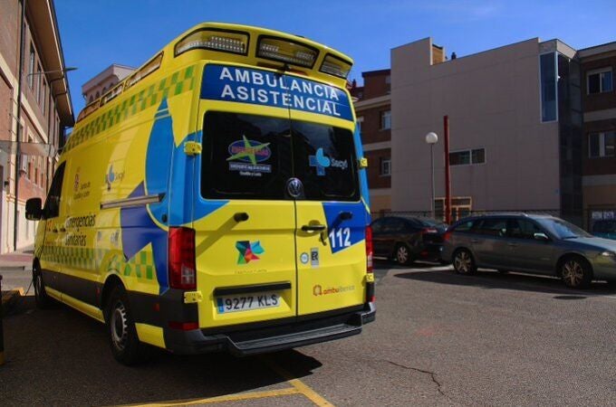 Ambulancia del Sacyl trasladada al lugar de los hechos
