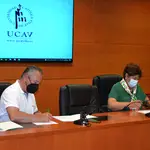 Firma del convenio entre la UCAV y Asaja a cargo de Sáez Yuguero y Donaciano Dujo