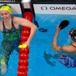 La australiana Ariarne Titmus apenas podía creer que hubiera ganado el oro en 400 libre en los Juegos de Tokio, derrotando a Katie Ledecky