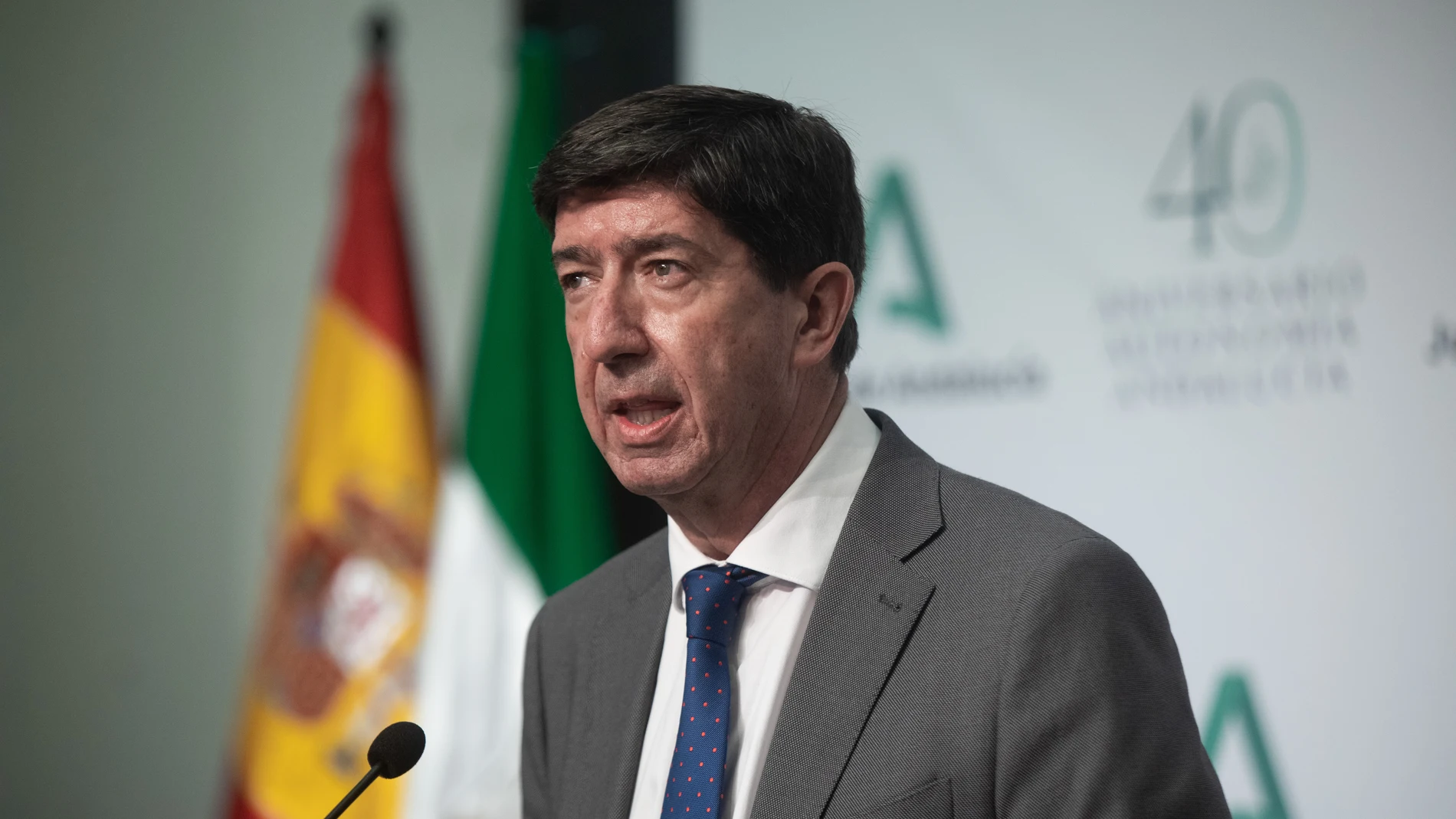 El vicepresidente de la Junta y consejero de Turismo, Regeneración, Justicia y Administración Local, Juan Marín