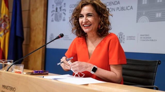 La ministra de Hacienda y Función Pública, Maria Jesús Montero, en rueda de prensa tras el Consejo de Política Fiscal y Financiera