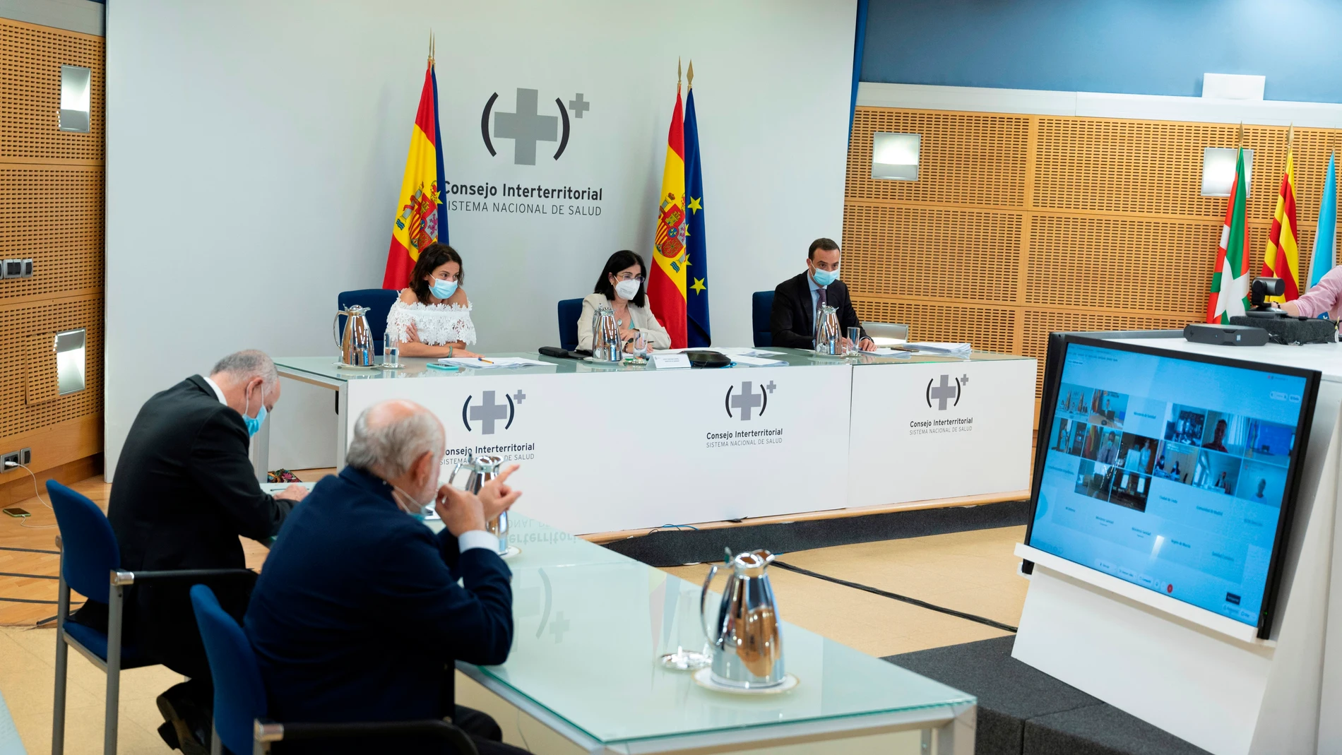 Carolina Darias, durante la reunión del Consejo Interterritorial del Sistema Nacional de Salud este miércoles en La Moncloa