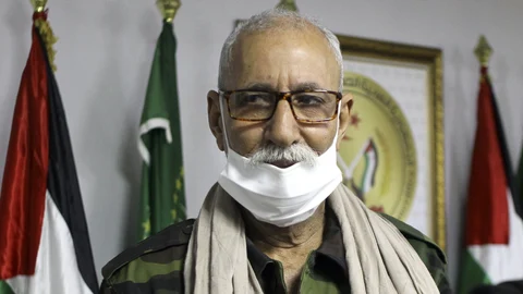 El líder del Frente Polisario Brahim Ghali en febrero de 2022
