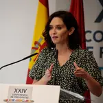 La presidenta de la Comunidad de Madrid, Isabel Díaz Ayuso, en la Conferencia de Presidentes celebrada en Salamanca esta semana