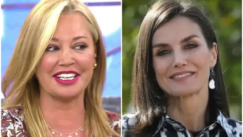 Belén Esteban y la Reina Letizia en un montaje