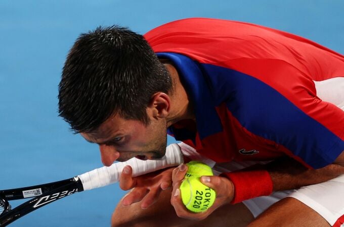 Djokovic, desesperado en la semifinal ante Zverev