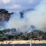 Imagen del incendio, subida por un usuario de Twitter