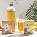 Tés solubles con sabor a Melocotón y a Limón de Mercadona.