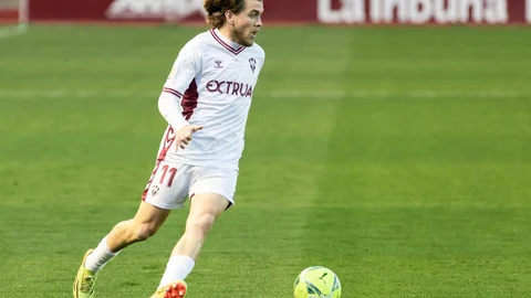 Álvaro Jiménez, con el Albacete.
