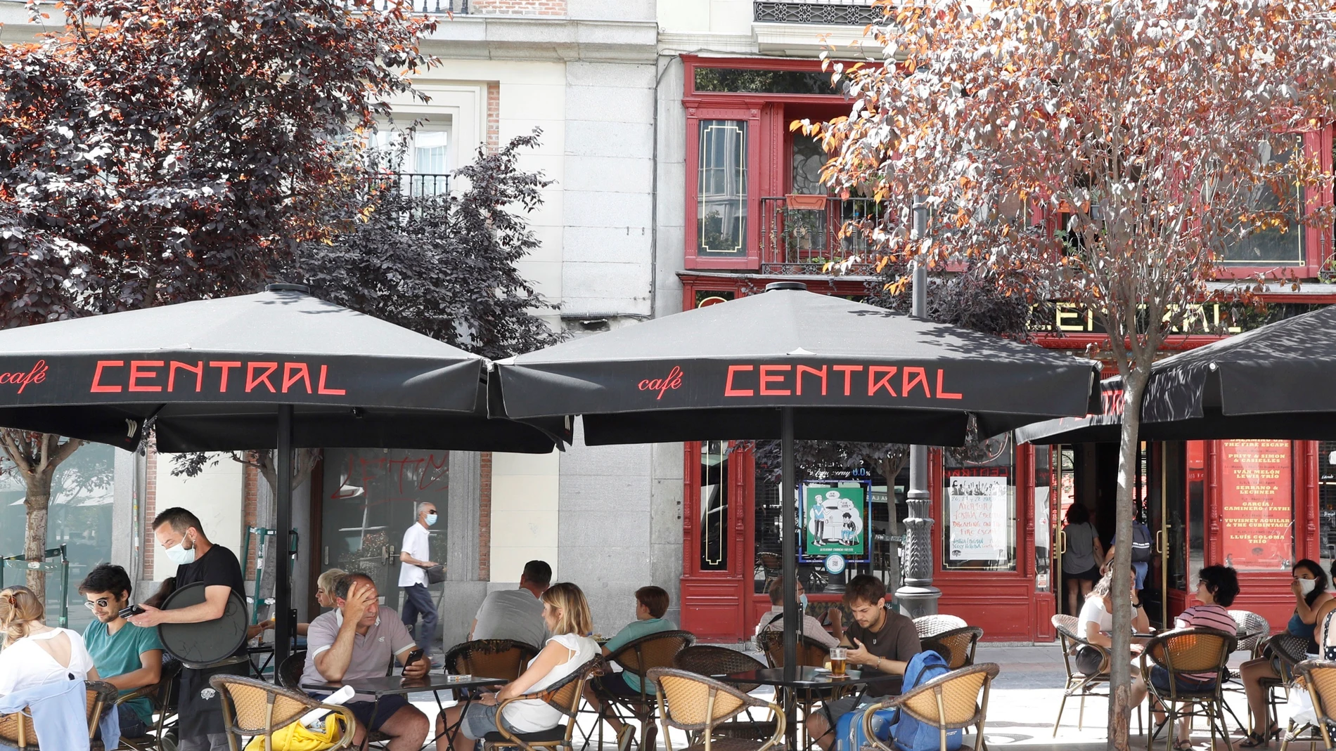 Una terraza del centro de Madrid este fin de semana