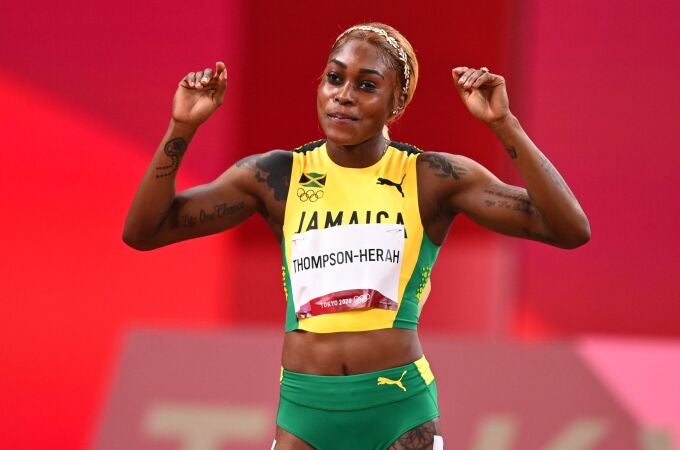 Elaine Thompson-Herah se impuso en la final de los 100 metros