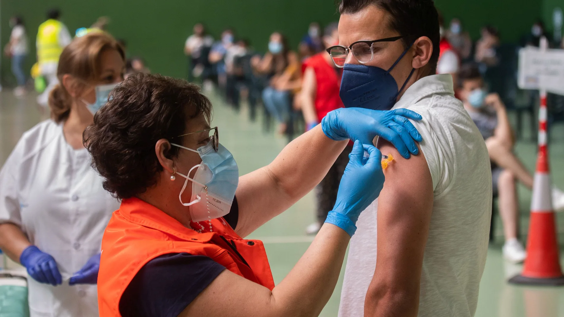 Vacunación masiva a jóvenes contra el coronavirus Covid-19 en Ciudad Rodrigo