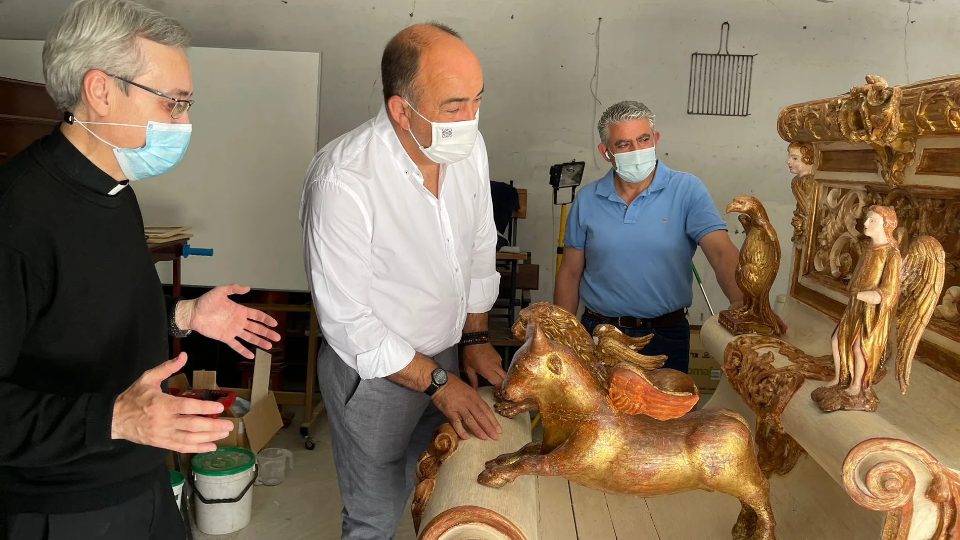 El presidente de la Diputación de Segovia, Miguel Ángel de Vicente, visita el Santuario de El Henar