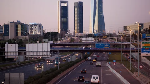 Vista panorámica del skyline de Madrid