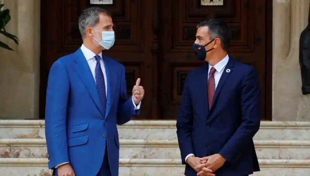 Encuentro entre Sánchez y Felipe VI en 2020