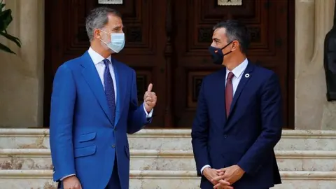 Felipe VI recibe a Sánchez en Marivent en 2020