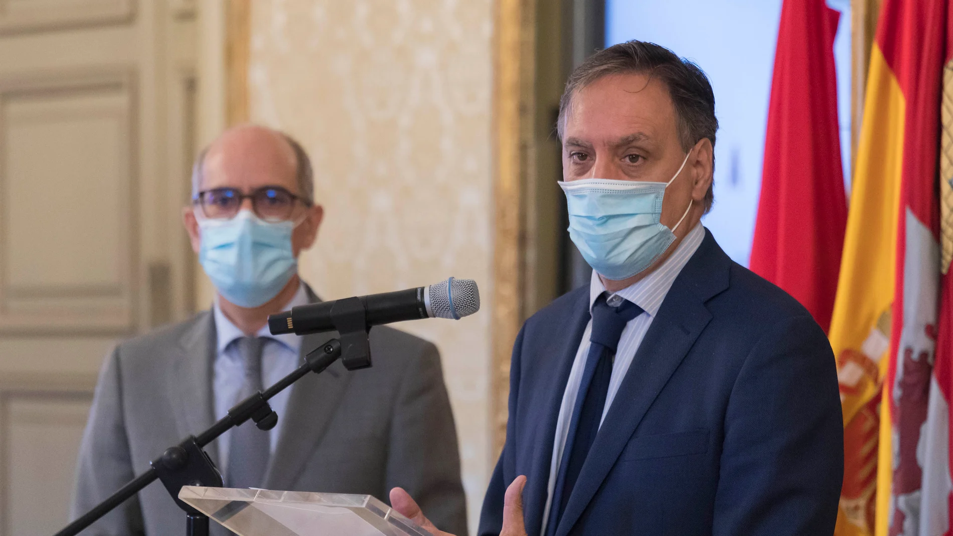 El alcalde de Salamanca, Carlos García Carbayo, y el presidente de la Diputación Provincial de Salamanca, Javier Iglesias, presentan el III Foro Internacional del Ibérico