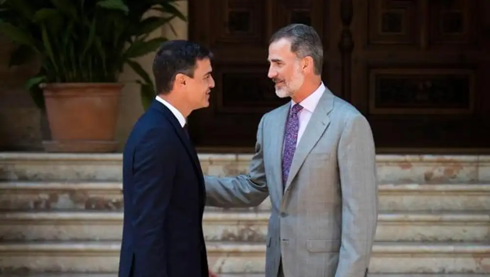Sánchez y el Rey en Marivent en 2018